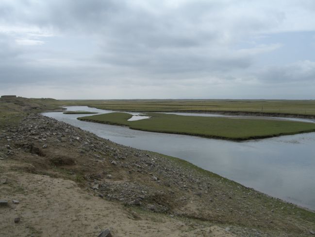  2006:09:05 22:07:41   Panarama of Braid Bars in Meandering Distributary - from NSideTerBuha - photo b.jpg